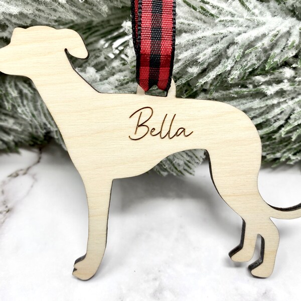 Greyhound Ornament, Greyhound Christmas Ornament, Greyhound Dog, Greyhound Decor, Greyhound Mom, Greyhound Dad, Greyhound Lover, Wood