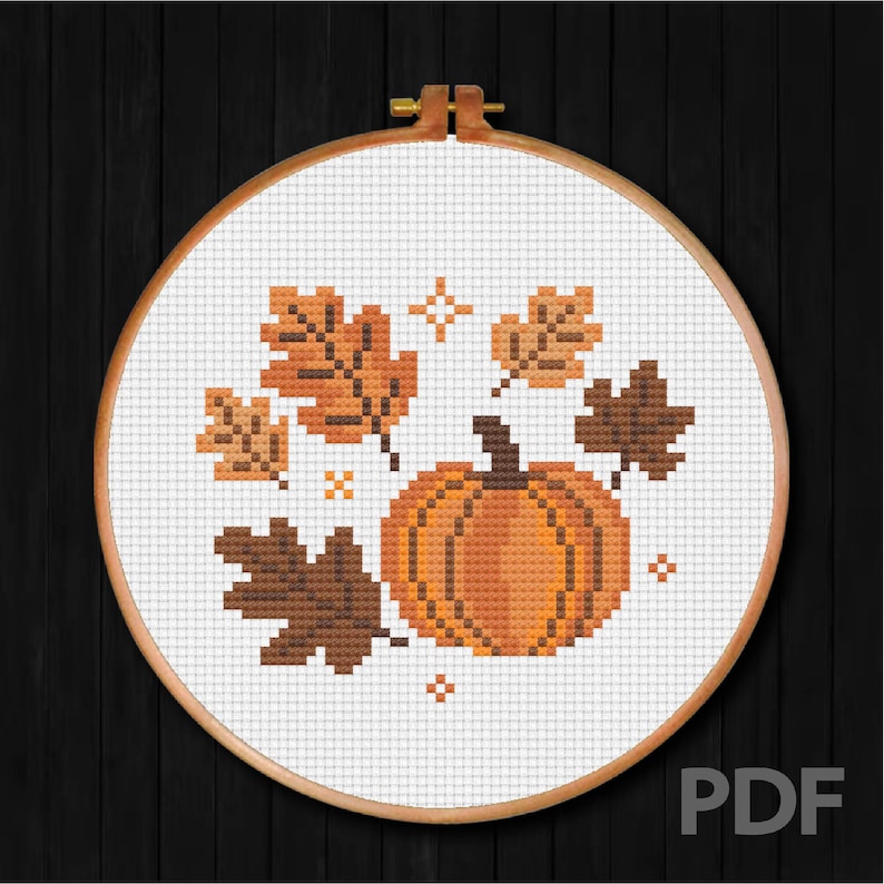 Autumn Cross Stitch Pattern Fall Cross Stitch Pattern Easy Counted ...