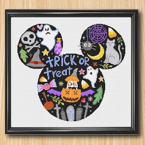 Halloween-kruissteekpatroon Cartoon kruissteekpatroon Cartoon Halloween-kruissteek Modern kruissteekpatroon PDF