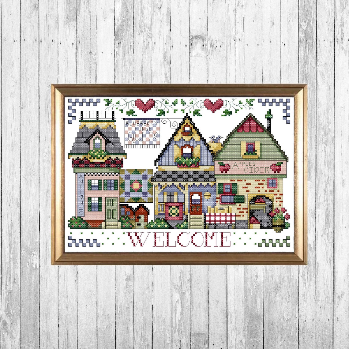 Welcome Home Cross Stitch Pattern Vintage Cross Stitch Pattern - Etsy