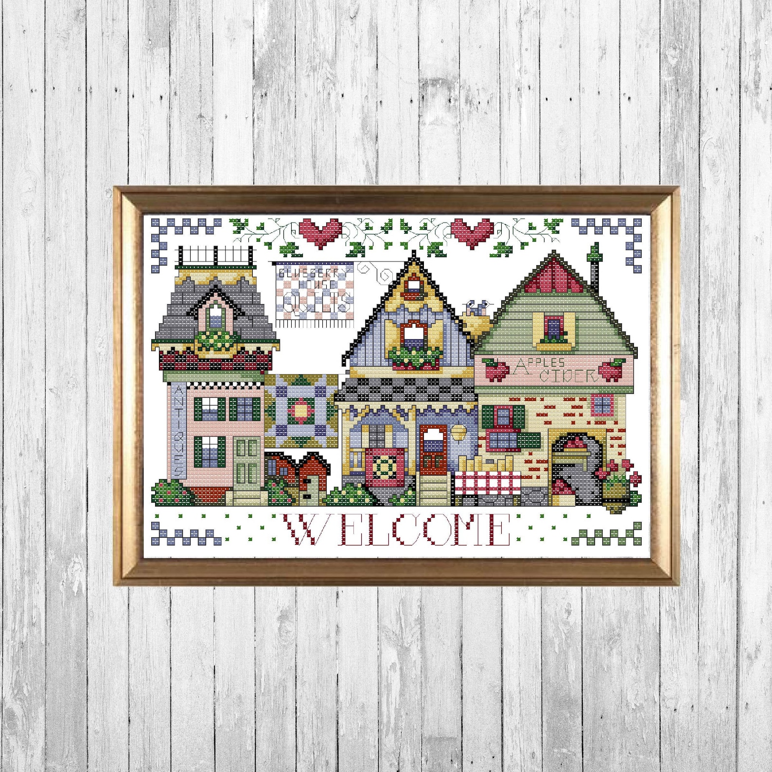 Welcome Home Cross Stitch Pattern Vintage Cross Stitch Pattern - Etsy