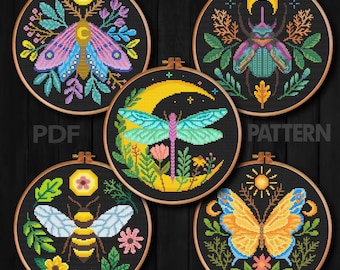 Insecten bloem kruissteek bundel nachtvlinder kruissteekpatroon insecten kruissteekset vlinder kruissteek bij kruissteekpatroon pdf
