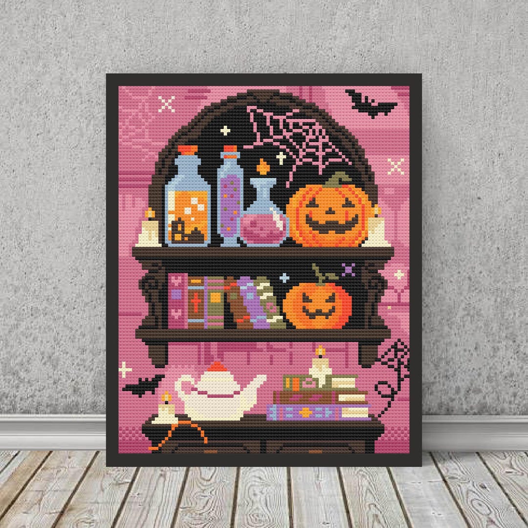 Halloween Decoration Cross Stitch Jack O Lantern Cross Stitch Pattern ...