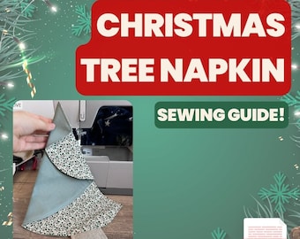 Christmas Tree Napkin Digital Sewing Pattern Download - Create Festive Christmas Table Decor! Sewing Guide, Christmas Sewing Project