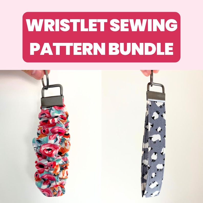 Wrist Keychain Pattern Wristlet Sewing Pattern Bundle: Key Fob + Scrunchie (digital PDF) - Etsy