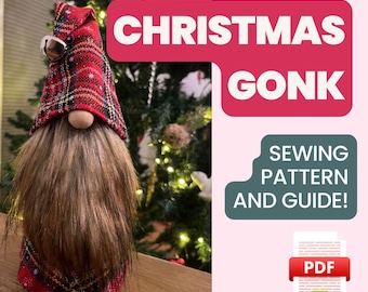 Christmas Gonk Sewing Pattern: Beginner-Friendly Gnome (Digital Download)