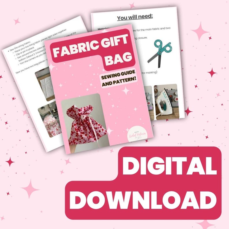 Reusable Fabric Gift Bag Sewing Pattern: Easy Drawstring (PDF Guide) - Etsy