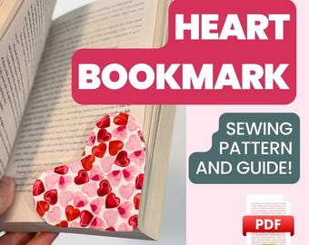 Heart Corner Bookmark Sewing Pattern | Beginner-Friendly PDF Sewing Guide | Digital Download Sewing Tutorial | Sewing Project | Love Heart