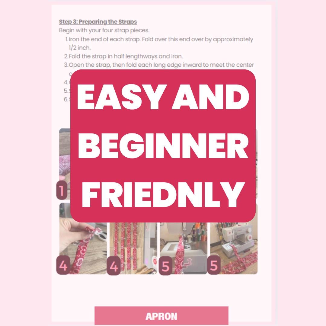 DIY Apron Sewing Pattern: Easy Beginner Tutorial (digital Download) - Etsy