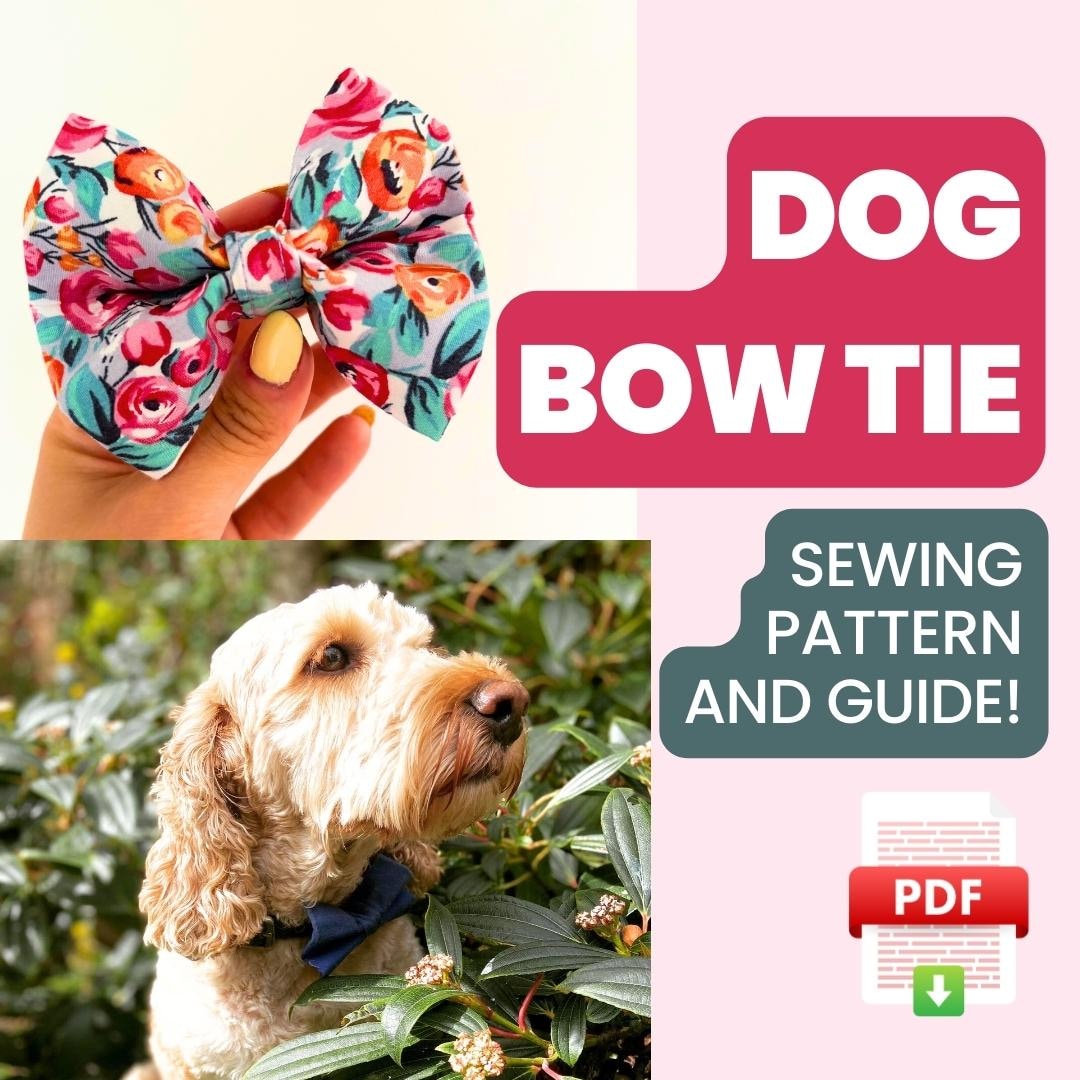 Dog Bow Tie Sewing Pattern PDF Download Three Sizes Included