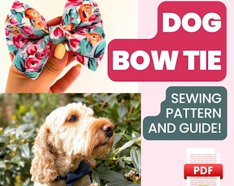 Dog Bow Tie Sewing Pattern PDF Download Three Sizes Included