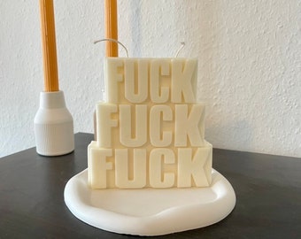 F*ck Candle, Fun XXL Candle, Letter Candle, Sculptural Candle, Word Candle, Letter Candle, Deco, Vegan Candle, Middlefinger Candle