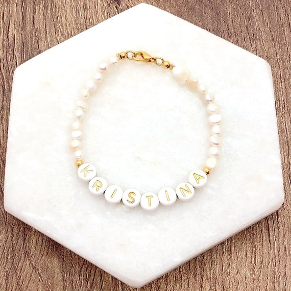 Personalised 2024 pearl bracelet