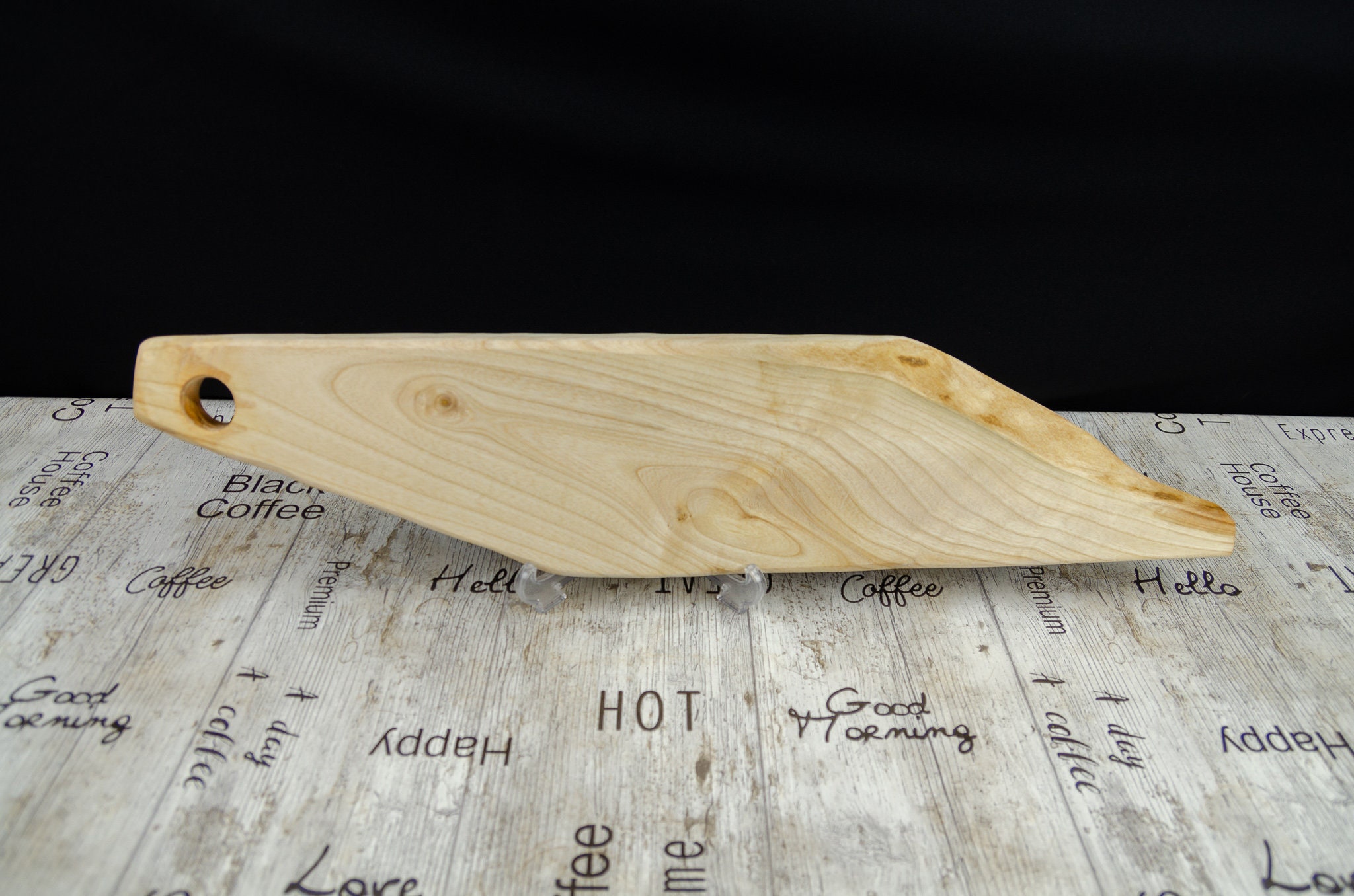 Tabla de servir de madera hecha a mano rústica / plato de Etsy