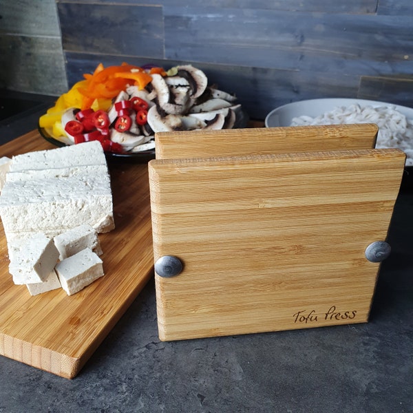 Handmade Bamboo Tofu Press - Ideal for improving your Veganuary Cookery