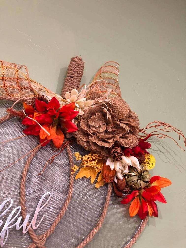 Pumpkin wreath splatter screen wreath fall decor Etsy