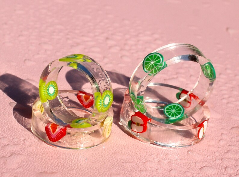Cute Fruit Rings Handmade Fruity Ring Fruit Ring Fruit - Etsy UK