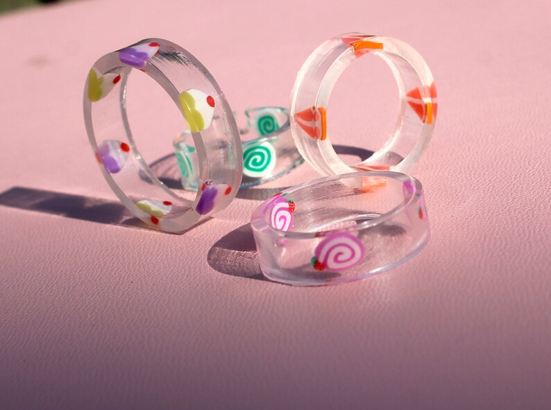 Cute Fruit Rings Handmade Fruity Ring Fruit Ring Fruit - Etsy UK