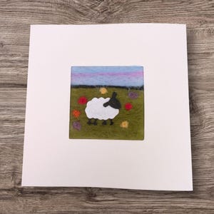 Nadel gefilzte Karte, Nadel gefilzte Karte, Grußkarte, Textile Kunst Karte, Blanko Grußkarte, Geburtstagskarte