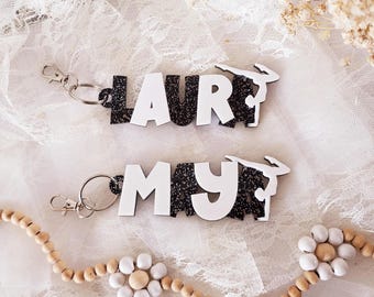 Personalised Gymnastics Keychain - Custom Name Charm for Gymnasts - 3D Athlete Gift, Name Tag, Gymnastics Team Gift, Keyring, Bag Tag,