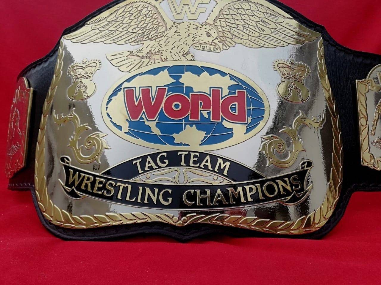 WWF World TAG TEAM Wrestling Championship Belt Adult Size | Etsy