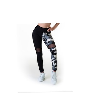 Activewear White Black Grey Army Camo  Pants