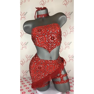 Bandana heels online red