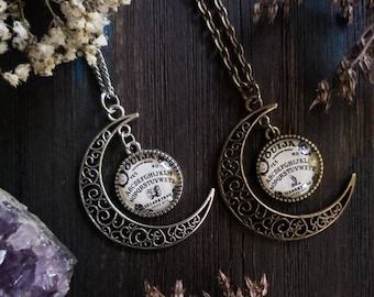 Ouija Necklace, Witchy Necklace, Witch Choker, Celestial Necklace, Lunar Jewelry, Divination Necklace, Spiritualist Jewelry, Seance Jewelry