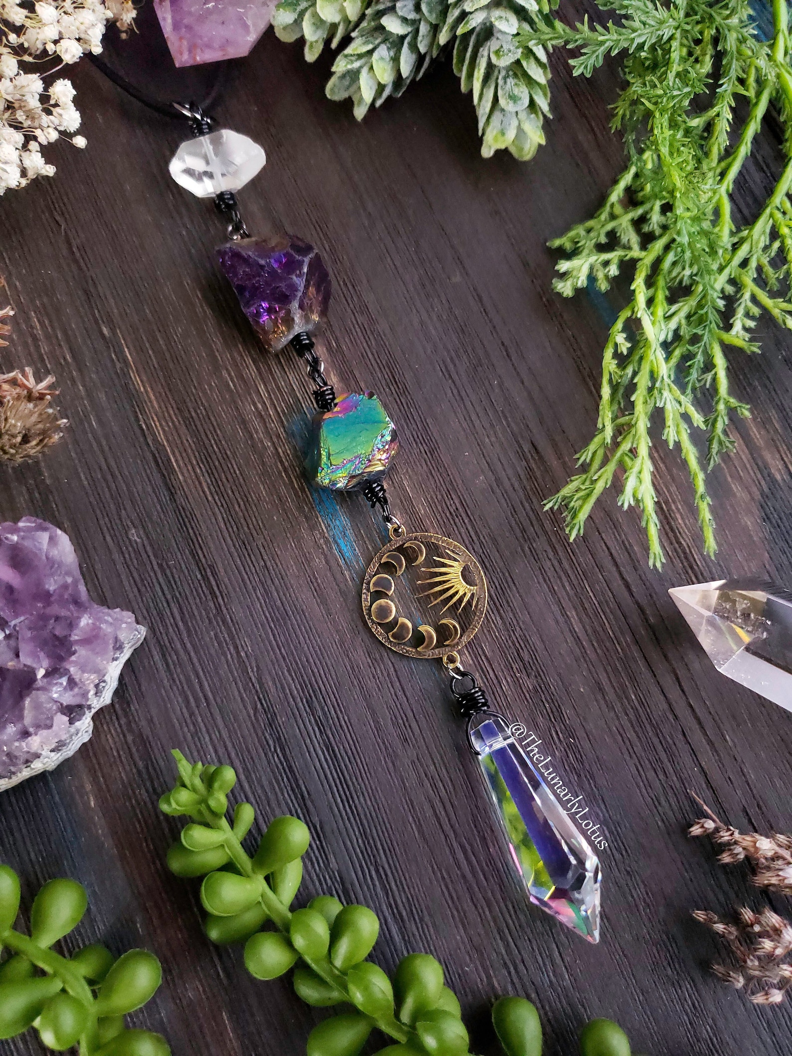 Crystal Car Charm Witchy Car Charm Moon Car Charm Boho Car Etsy