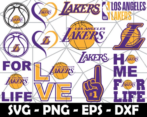 Download Combo 14 Los Angeles Lakers Bundle Svg Nba Sports Lakers Etsy