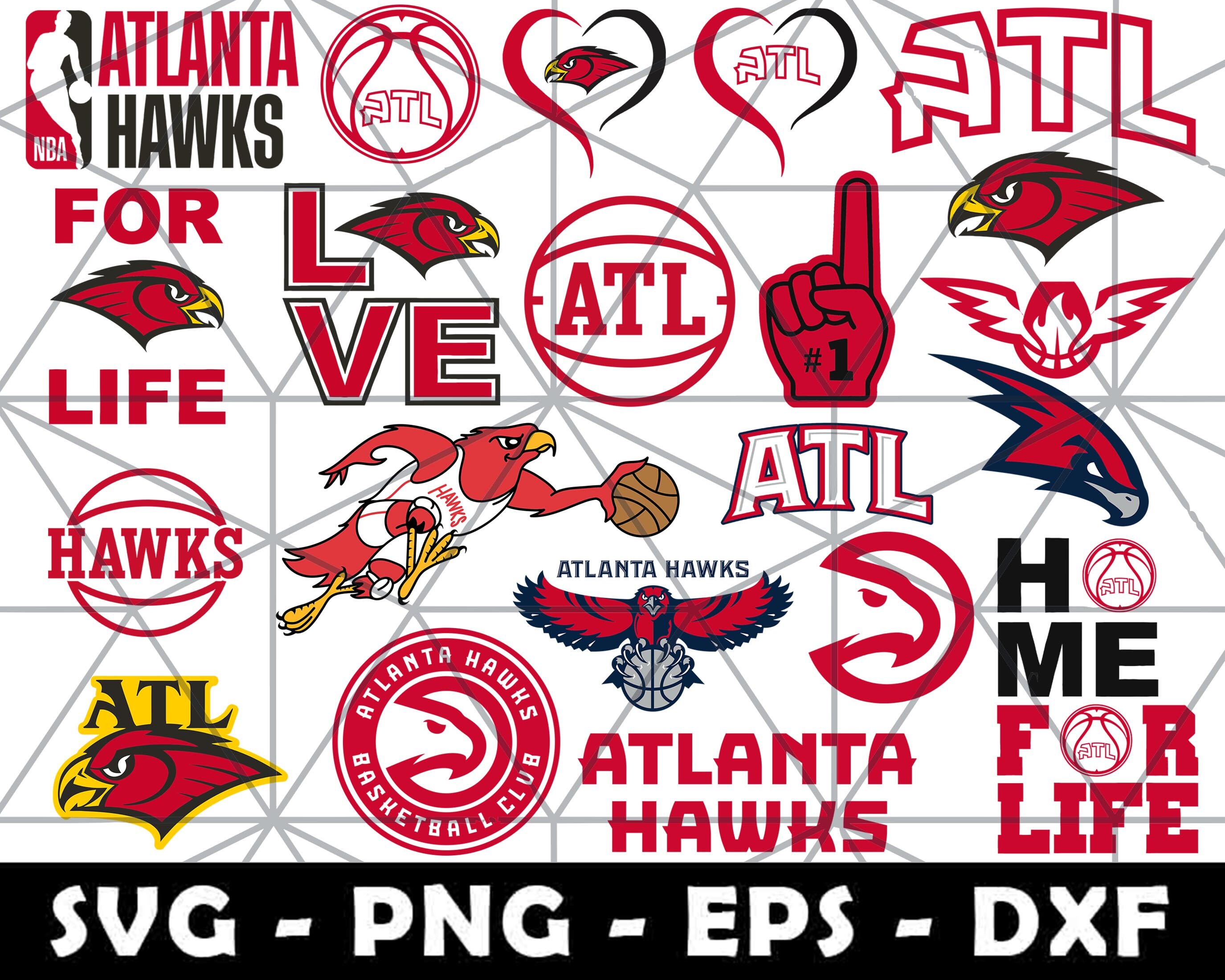 Download Combo 17 Atlanta Hawks Bundle Svg deportes de la NBA ...