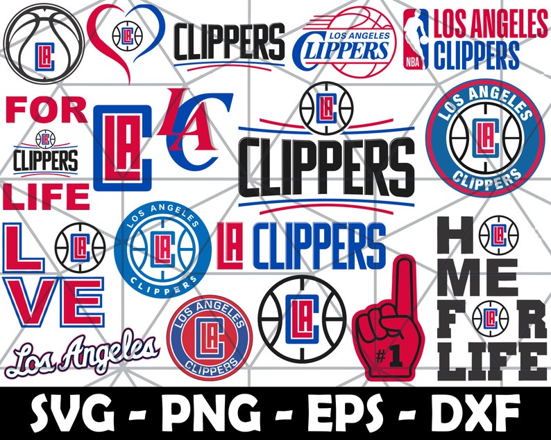 Download Combo 19 La Clippers Bundle Svg Nba Sports La Clippers Etsy