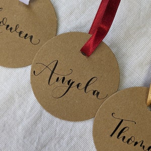 Kraft Personalised Calligraphy Gift Tags Custom Gift Tags image 4