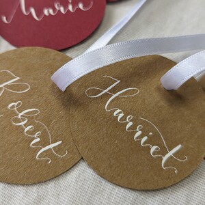 Kraft Personalised Calligraphy Gift Tags Custom Gift Tags White