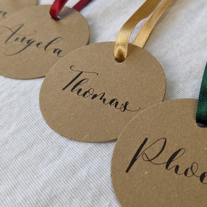 Kraft Personalised Calligraphy Gift Tags Custom Gift Tags image 5