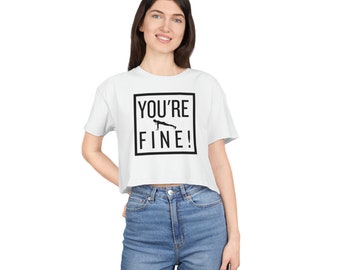 Women's Crop Tee, workout, you're fine, plank, Barre