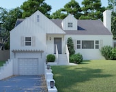 Custom House Exterior Design, 3D Rendering