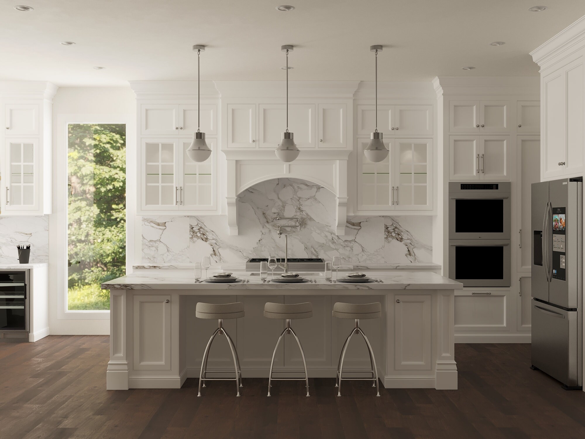 Custom Kitchen Design, 3D Interior Rendering - Etsy