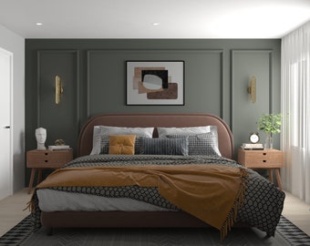 Online Bedroom Design, Custom Interior Design, Bedroom 3d Rendering, 3d Rendering, Custom Interior Design Service, Architecture, Planning