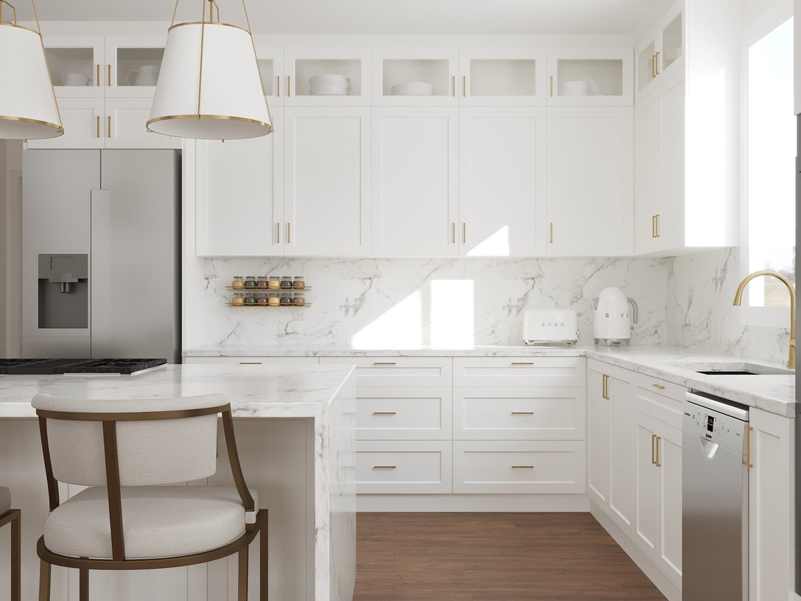 Kitchen Interior Designs Kitchen 3D Rendering 3D - Etsy