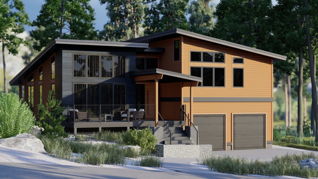 Custom House Exterior Design, 3D Rendering - Etsy