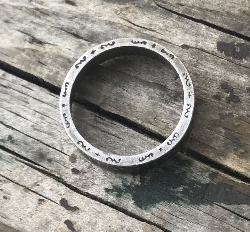 German one Deutsche Mark Coin Ring Handmade