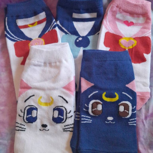 Sailor Moon Style Adults Casual Socks - Lucky Dip