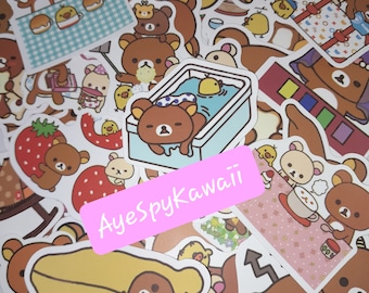 Kawaii Rilakkuma Inspired Sticker Pack - Lucky Dip