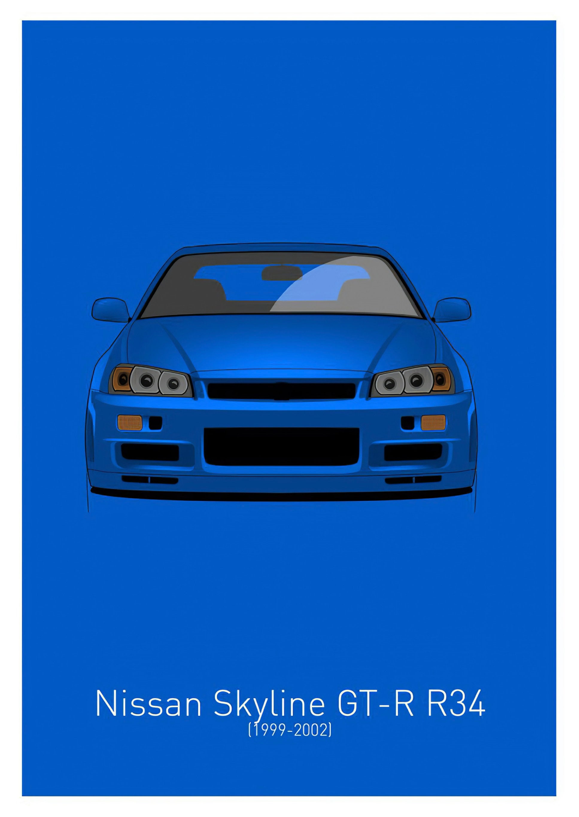 Skyline R34 GTR Car Print File Digital -