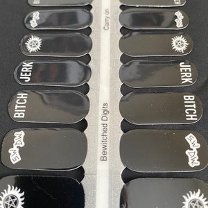 Supernatural symbols nail wraps