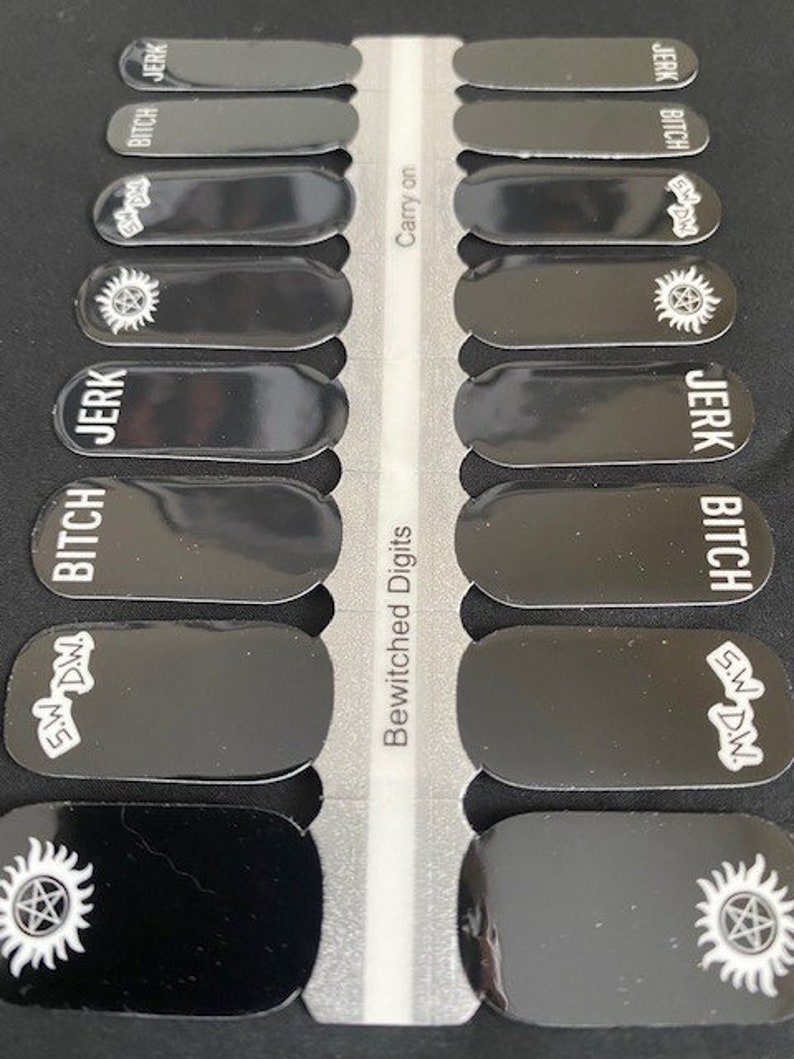 Supernatural symbols nail wraps