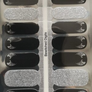 Angel wings nail wrap design, inspired by Castiel in Supernatural