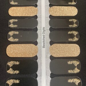 Angel wings nail wrap design, inspired by Gabriel in Supernatural