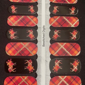 Red plaid/tartan moose design, inspired by Sam in Supernatural